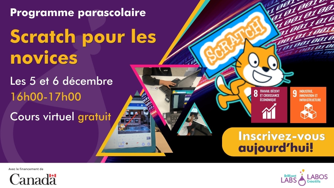 Programme virtuel pour débutants Scratch