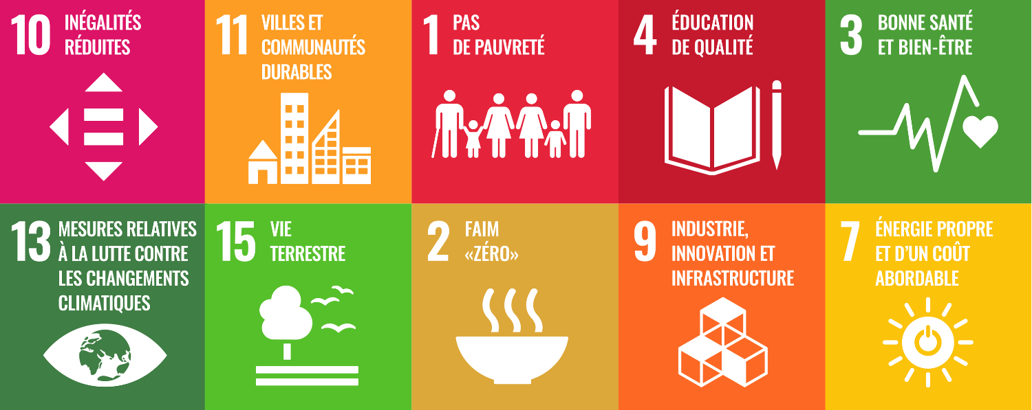 Communauté du futur logos applicables aux ODD